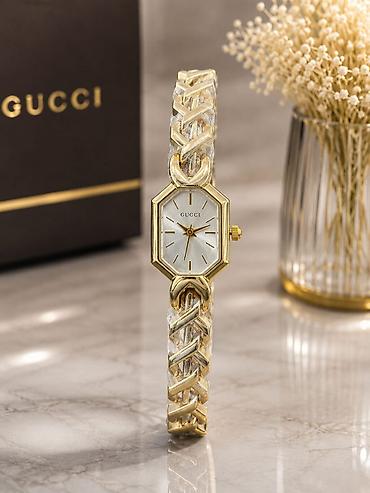 3d saatlar: GUCCI qadın qol saatı – zərif zəncirvari qolbaq dizaynı və — 4