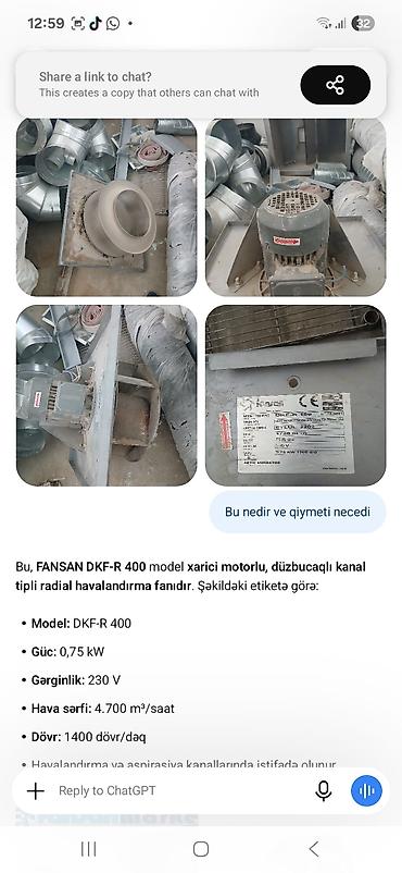 Оборудование для ресторанов, кафе: FANSAN DKF-R 400 radial kanal tipli havalandırma fanı Xüsusiyyətlər — 4