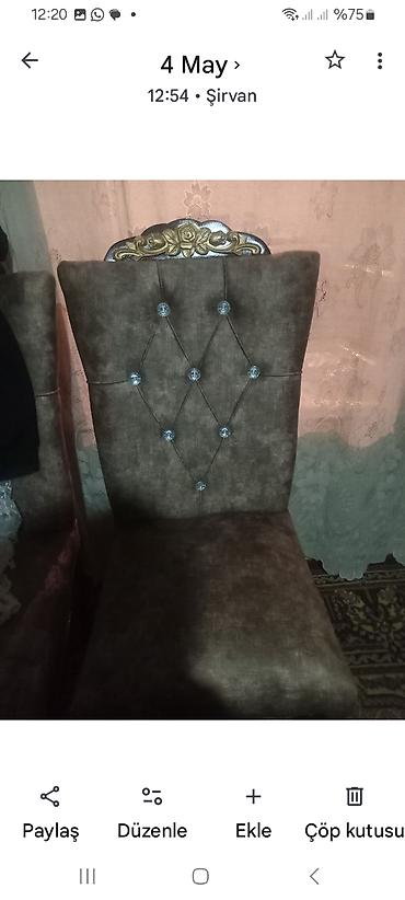 ucuz ofis kreslolari: Klassik üslubda yemək otağı stulu - Material: Yumşaq parça üzlüklü — 1