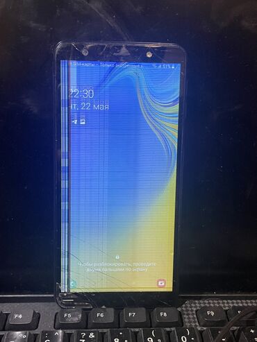 samsung a7 2016 qiymeti: Samsung Galaxy A7 2018, 64 ГБ, цвет - Синий, Битый, Сенсорный, Две SIM карты
