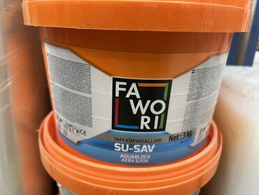 гидроизоляция для ванной: Водоотталкивающая мастика Fawori Su-Sav Aquablock в оранжевом