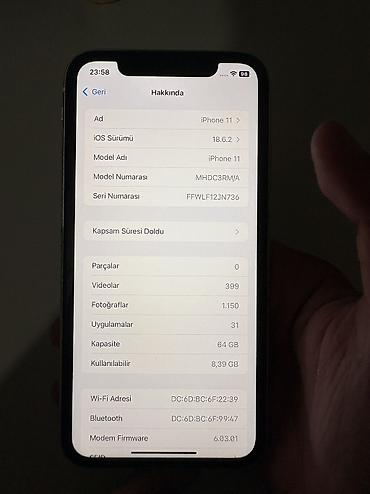 iphone se azerbaycan: IPhone 11, 64 GB, Ağ, Face ID, Simsiz şarj — 9