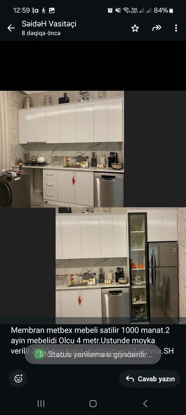 2ci el metbex mebel: Membran metbex mebeli satilir 1000 manat.2 ayin mebelidi Olcu 4