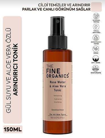 THE FINE ORGANICS Rose Water & Aloe Vera Tonic – 150 ml Yenidir