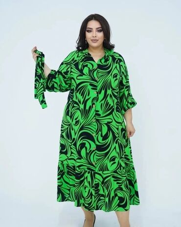 штапельный узбекские платья из штапеля: Повседневное платье, Лето, Штапель
