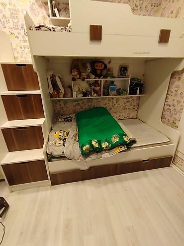 Ev və bağ: Uşaq otağı üçün iki mərtəbəli modul çarpayı-garnitur 900 manata alınıb — 2