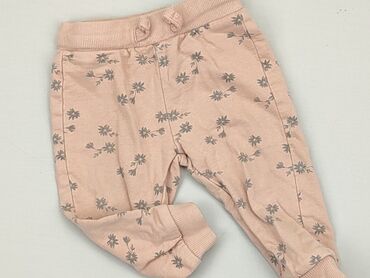legginsy bawełniane w kwiaty: Sweatpants, Fox&Bunny, 6-9 months, condition - Very good