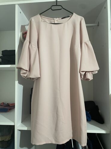 haljina 42: XL (EU 42), bоја - Bež, Večernji, maturski, Kratkih rukava