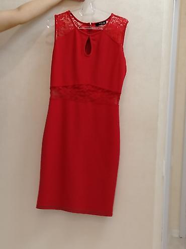 Jane Norman London qadın paltarı - Rəng: parlaq qırmızı - Model: dizə