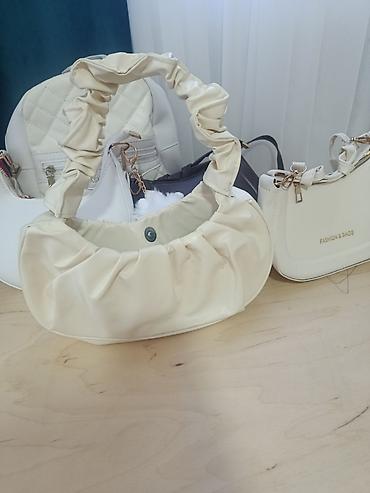 рюкзак сумка: Набор стильных сумок и рюкзак: 1) Мини-рюкзак Fashion Bags (молочный — 1