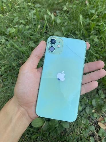 Apple iPhone: IPhone 11, Б/у, 128 ГБ, Зеленый, Кабель, 77 % — 1