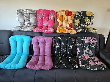 Jastuci: Jastuci za stolice. Sedište i naslon. Vise boja i dizajna. Sve modeli — 14