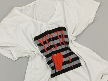 t shirty oversize w serek: T-shirt, L (EU 40), condition - Good