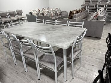 Кухонные столы и стулья: Кухонный стол и стул, цвет - Серый — 17