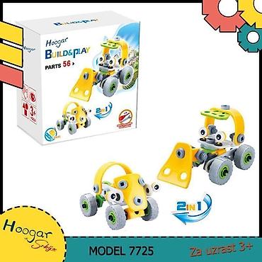patike 4us: Konstruktor set 2 u 1 – bager (Model 7725) - Mali konstruktor set — 1