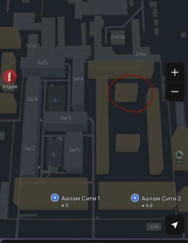 квартира берилет салиева алматинка: 1 комната, 54 м², Элитка, 8 этаж, ПСО (под самоотделку)