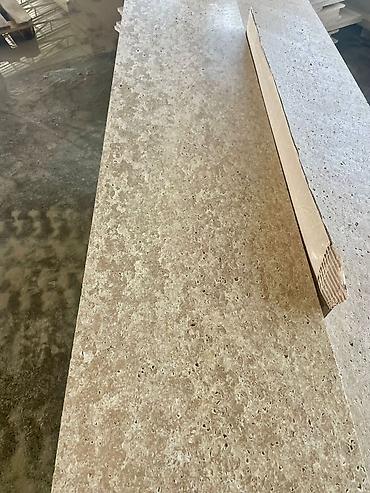 Фасадные плиты Сары-Таш (Травертин): Натуральный камень гранит, травертин Желтау. Полированный, обожженный — 10