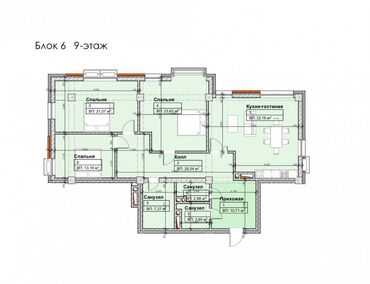 Долгосрочная аренда квартир: 4 комнаты, 143 м², Элитка, 9 этаж, ПСО (под самоотделку)