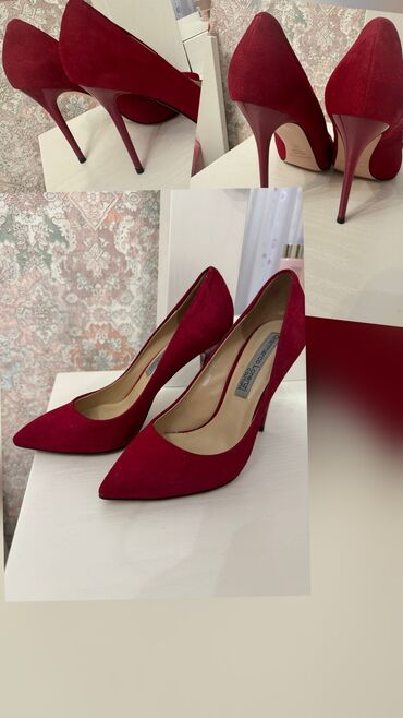 Kişi ayaqqabıları: Tuflilər, Ölçü: 35.5, rəng - Qırmızı, Yeni