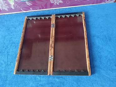 Нарды: Набор для игры в нарды (складное поле) - Деревянная складная доска на — 3