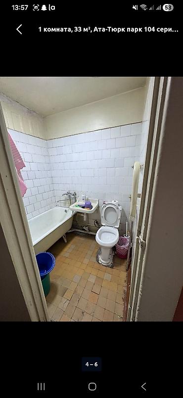 поселения квартира: 1 комната, 33 м², Ата-Тюрк парк 104 серия, 4 этаж, Косметический ремонт — 3