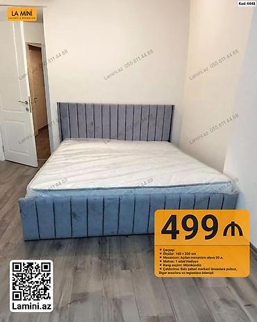 Məhsul: Çarpayı (Kod: 4448) - Ölçü: 160 × 200 sm - Başlıq və çarpayı