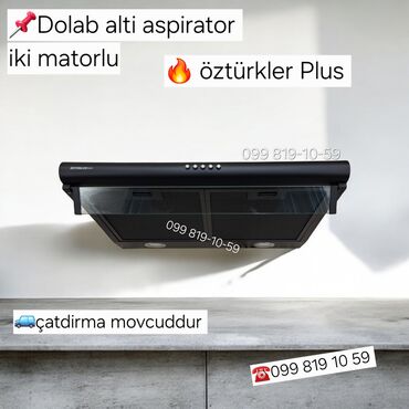 ucuz aspirator: Öztürkler Plus dolab altı aspirator - İki motorlu güclü çəkim sistemi