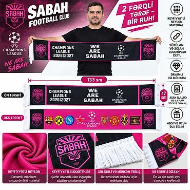 Digər aksesuarlar: Sabah futbol klubu azarkeş şərfi - İkitərəfli dizayn: - Ön tərəf — 2