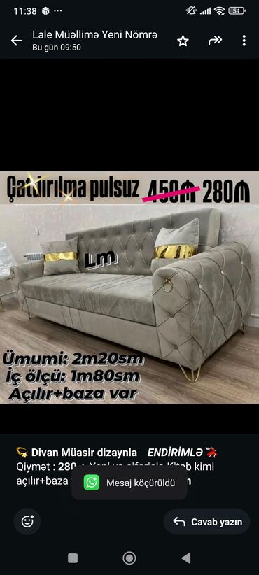 Sifarişlə oturacaqlar: Divan, Qonaq otağı üçün, Bazalı, Açılan, Kitab