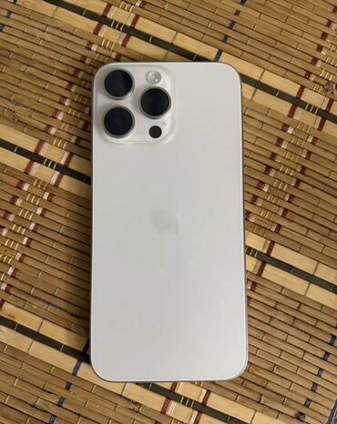 телефон авто: IPhone 15 Pro, 512 ГБ, White Titanium, Куту, 90 %