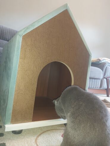 Yuvalar: Pişik üçün ev. Akril Laminat 18 lik. Ölçüləri : Hündürlük 70 sm. Eni — 3