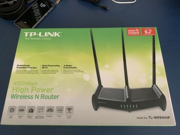 Modemlər və şəbəkə avadanlıqları: TP-Link WR941HP yüksək güclü simsiz N router. Evdə və ya ofisdə