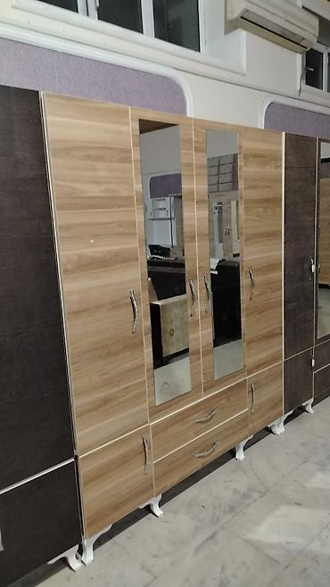 plastik ayna qapi: Yeni, 4 qapılı, Güzgülü, Bej, Açılan, Düz dolab — 2