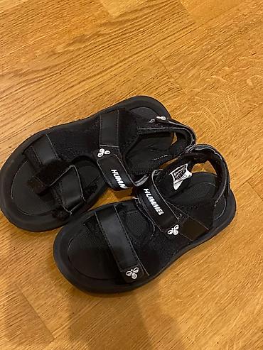ortopedik ayaqqabilar: Hummel uşaq sandal modeli – tam qara rəng. - Üçqat tənzimlənən velkro — 1