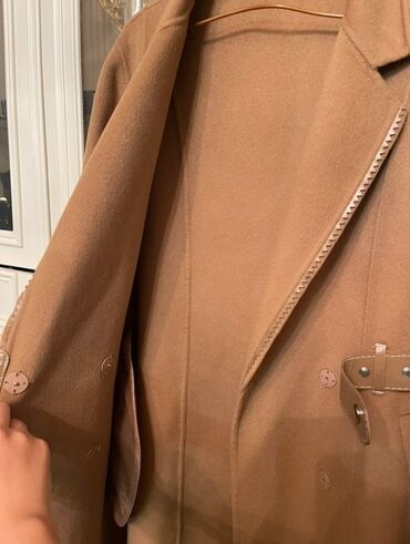 Пальто: Пальто, Классика, Зима, Овечья шерсть, Длинная модель, Приталенная модель, С поясом, Без подкладки, L — 5