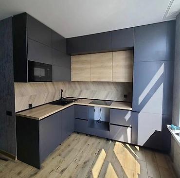 Mətbəx mebel dəsti – L formalı, müasir dizayn - Rəng və material: Alt lalafo.az -da Mətbəx mebel dəsti – L formalı, müasir dizayn - Rəng və material: Alt