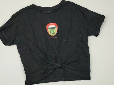 czarne t shirty oversize: Top Cropp, S (EU 36), condition - Good