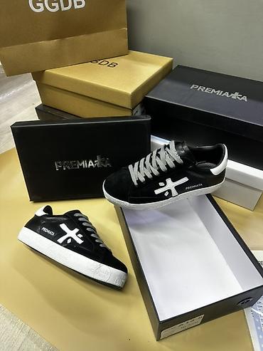 Кроссовки и спортивная обувь: Кроссовки Premiata White Air - Модель: низкие кеды из гладкой белой — 14