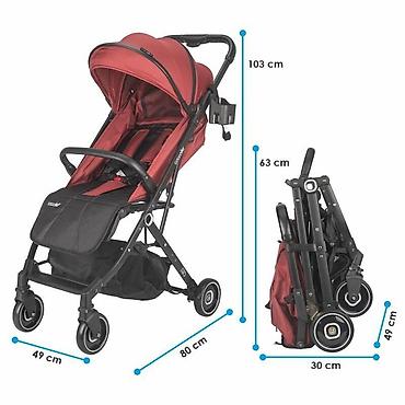 vunene papuce: Coccolle Kišobran Kolica Alla – Crvena (SKU: 1) Kompaktna kišobran — 8