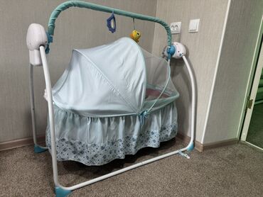 купить бу кресло для компьютера: Электролюлька в голубом цвете В очень хорошем состоянии, почти не