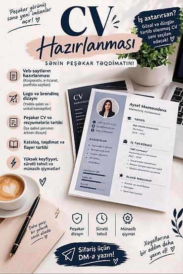 surucu iş: Xidmət: CV hazırlanması və dizaynı Peşəkar təqdimatını qurmaq üçün — 1