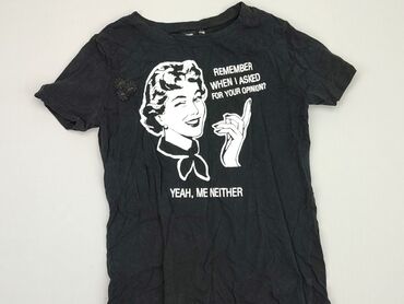 czarne t shirty z koronką: T-shirt, SinSay, XS, stan - Bardzo dobry