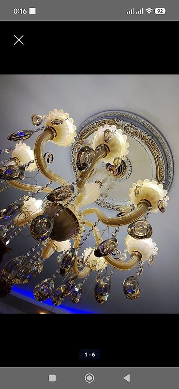 sud sagan pompa: Çılçıraq, 8 lampa, Keramika — 7