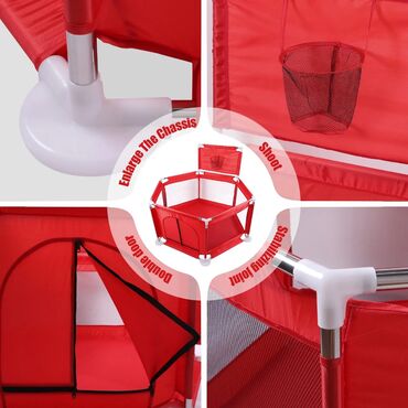 Manejlər: Uşaq oyun maneji – altıguşəli, təhlükəsiz və geniş oyun məkanı — 7