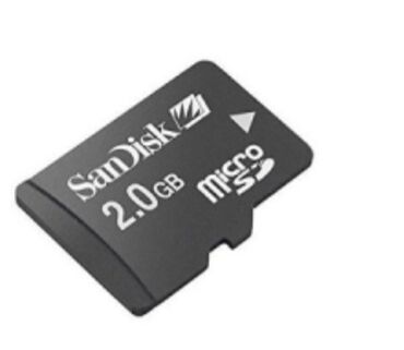SanDisk brendinə məxsus 2.0GB yaddaş tutumuna malik mikro SD kart. Bu