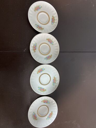 uşaq üçün yemək qab dəsti: Nahar dəsti, rəng - Ağ, Keramika, 6 nəfərlik, SSRİ
