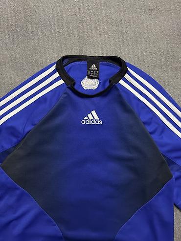 pull and bear: Futbolka, Adidas, rəng - Göy — 2