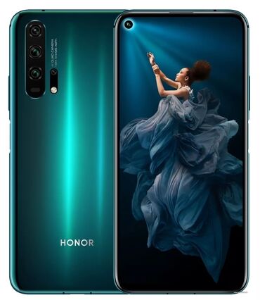 телефон realmi: Honor 20 Pro, Колдонулган, 256 ГБ, түсү - Көгүлтүр, 1 SIM, 2 SIM
