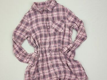 Shirts: Shirt 4-5 years, condition - Satisfying, pattern - Cell, color - Pink