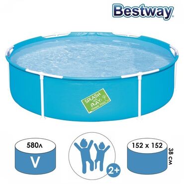 домашный бассейн: Детский каркасный бассейн Bestway отличается высокой прочностью и